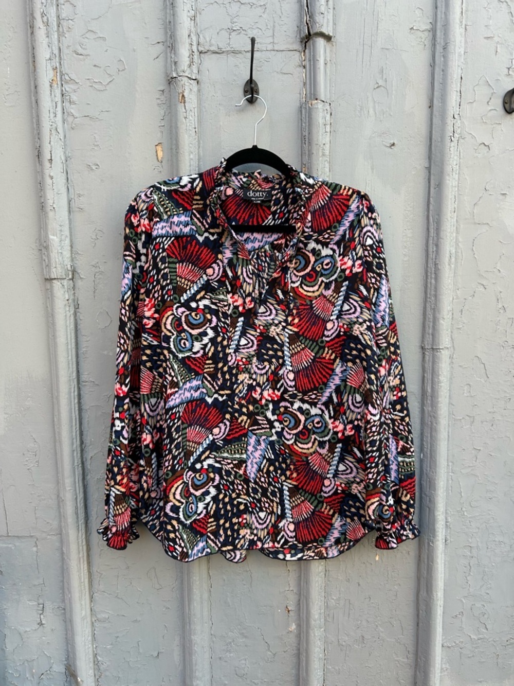 Dotty Patterned Blouse, Large